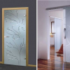 Стъклени интериорни врати: плъзгащи се, шарнирни, матирано (50+ снимки)...