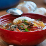 Borsch с кисело зеле - класическа рецепта стъпка по стъпка...