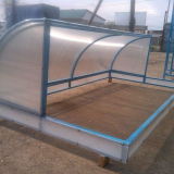 Оранжерийни смазки от поликарбонат със собствените си ръце: рисунки, размери