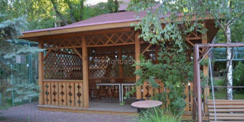 Проект беседка за даване със собствените си ръце: рисунки и диаграми с размери