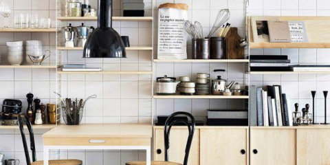 Стелажи за дома без задна стена: преглед на евтини и кратки модели в интериора