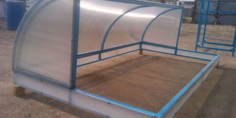 Оранжерийни смазки от поликарбонат със собствените си ръце: рисунки, размери