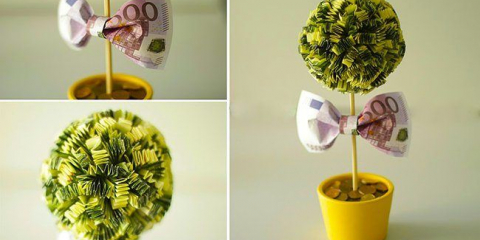 Топиар от пари: стъпка по стъпка майсторски класове за създаване на парично чудо със собствените си ръце